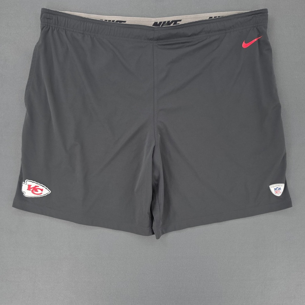 Nike Kansas City Chiefs NFL Dri-FIT Training Shorts Mens XXL Gray Athletic